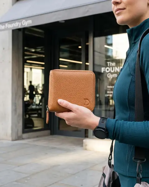 Fermuarlı Kompakt Deri Cüzdan - ürün odaklı görünüm